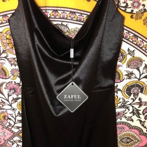 Black Silk Slip Dress